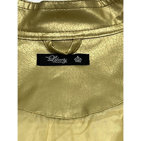 Liberty Collection Gold Girls Biker Jacket Size L - Picture 3 of 8